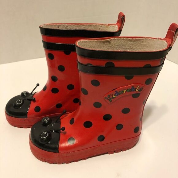 Kidorable Red Ladybug Rainboots - Picture 3 of 8